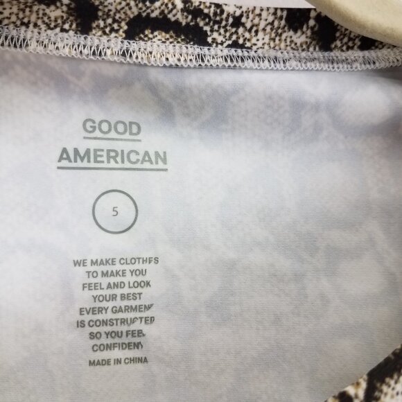 NEW Good American Size 5 = 2XL 18-20 Printed Snake Crew neck Bodysuit NWT $125 - Picture 7 of 10